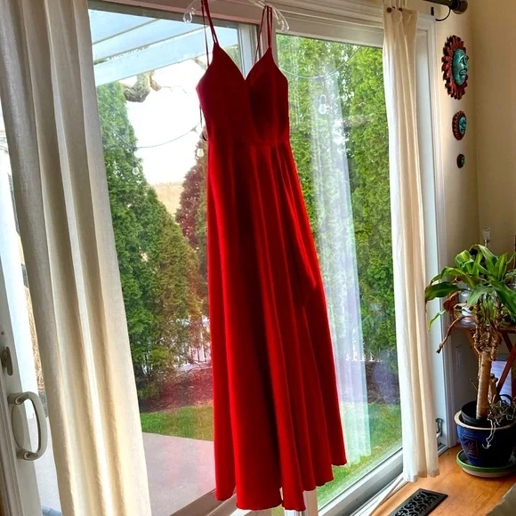 Women’s Alyce Paris Prom Dress High Low Red Size 8 - Picture 3 of 7